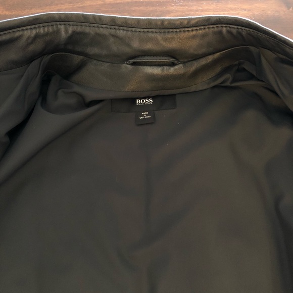 NWOT Hugo Boss Leather Jacket - Picture 7 of 7
